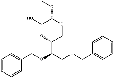 (3R,6R)-6 - ((R)-1,2-双(苄氧基)乙基)-3-甲氧基-1,4-二恶烷-2-醇,960365-64-4,结构式