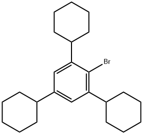 2-Bromo-1,3,5-tricyclohexylbenzene Struktur