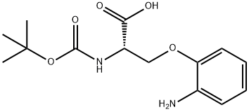2(S)-3-(2-aminophenoxy)-2-((tert-butoxycarbonyl)amino)propanoic acid Struktur