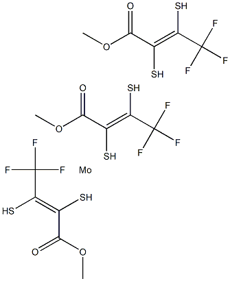 Molybdenum tris(1-(methoxycarbonyl)-2-(trifluoromethyl)ethane-1,2-dithiolene) Struktur