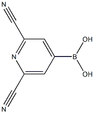 2,6-Dicyanopyridine-4-boronic acid Structure