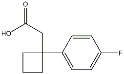 2-[1-(4-Fluorophenyl)cyclobutyl]acetic acid Structure