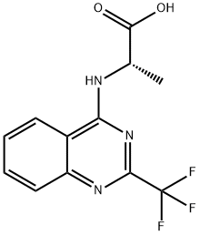 2-{[2-(trifluoromethyl)quinazolin-4-yl]amino}propanoic acid Struktur