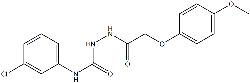 N-(3-chlorophenyl)-2-[(4-methoxyphenoxy)acetyl]hydrazinecarboxamide Structure