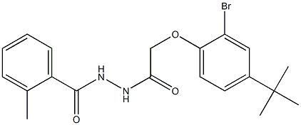 N'-[(2-bromo-4-tert-butylphenoxy)acetyl]-2-methylbenzohydrazide