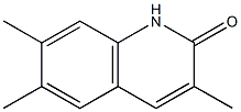 3,6,7-trimethyl-1,2-dihydroquinolin-2-one Struktur