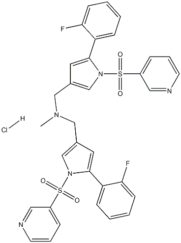 1-(5-(2-fluorophenyl)-1-(pyridin-3-ylsulfonyl)-1H-pyrrol-3-yl)-N- ((5-(2-fluorophenyl)-1-(pyridin-3-ylsulfonyl)-1H-pyrrol-3-yl) methyl)-N-methylmethanamine hydrochloride