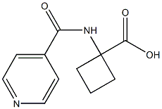 1-(isonicotinamido)cyclobutanecarboxylic acid 化学構造式