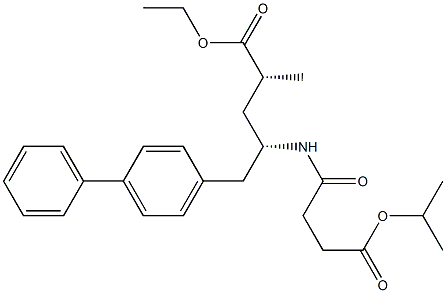 Ethyl (2R,4S)-4-([1,1'-biphenyl]-4-ylmethyl)-4-[4-(propan-2-yloxy)-4-oxobutanamido]-2-methylbutanoate Struktur