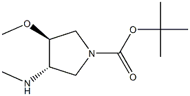 trans-3-methylamino-1-boc-4-methoxypyrrolidine Structure