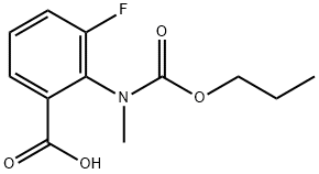 3-fluoro-2-(methyl(propoxycarbonyl)amino)benzoic acid Structure