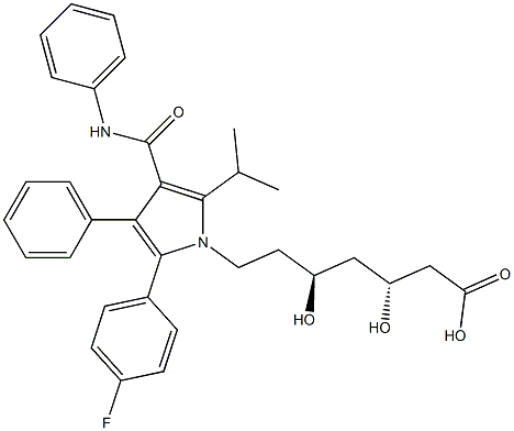 (3R,5S)-7-(2-(4-fluorophenyl)-5-isopropyl-3-phenyl-4-(phenylcarbamoyl)-1H-pyrrol-1-yl)-3,5-dihydroxyheptanoic acid