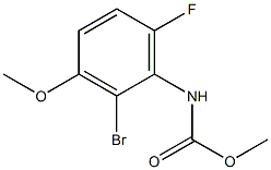 (2-Bromo-6-fluoro-3-methoxy-phenyl)-carbamic acid methyl ester Structure