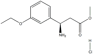 METHYL (3R)-3-AMINO-3-(3-ETHOXYPHENYL)PROPANOATE HYDROCHLORIDE 化学構造式