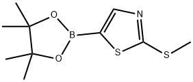 2-(Methylthio)thiazole-5-boronic acid pinacol ester Struktur