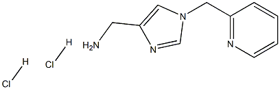 [1-(Pyridin-2-ylmethyl)-1H-imidazol-4-yl]methanamine dihydrochloride Structure