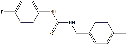 1-(4-氟苯基)-3-(4-甲基苄基)脲,,结构式