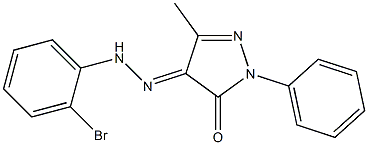 4-[(2-bromophenyl)hydrazono]-5-methyl-2-phenyl-2,4-dihydro-3H-pyrazol-3-one 结构式