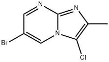 6-BROMO-3-CHLORO-2-METHYLIMIDAZO[1,2-A]PYRIMIDINE 化学構造式