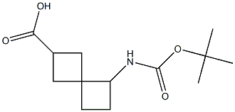 5-((TERT-BUTOXYCARBONYL)AMINO)SPIRO[3.3]HEPTANE-2-CARBOXYLIC ACID Struktur