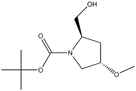 TERT-BUTYL (2R,4S)-2-(HYDROXYMETHYL)-4-METHOXYPYRROLIDINE-1-CARBOXYLATE, 1147107-22-9, 结构式