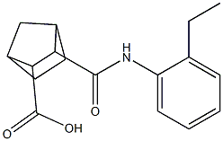 3-((2-ethylphenyl)carbamoyl)bicyclo[2.2.1]heptane-2-carboxylic acid Structure