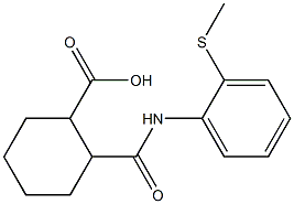 2-((2-(methylthio)phenyl)carbamoyl)cyclohexanecarboxylic acid Structure