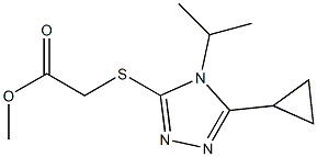 methyl 2-((5-cyclopropyl-4-isopropyl-4H-1,2,4-triazol-3-yl)thio)acetate 结构式