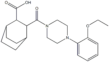 3-(4-(2-ethoxyphenyl)piperazine-1-carbonyl)bicyclo[2.2.2]octane-2-carboxylic acid Structure