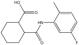 2-((5-fluoro-2-methylphenyl)carbamoyl)cyclohexanecarboxylic acid Structure