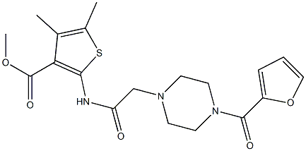 methyl 2-(2-(4-(furan-2-carbonyl)piperazin-1-yl)acetamido)-4,5-dimethylthiophene-3-carboxylate Structure