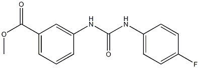 methyl 3-(3-(4-fluorophenyl)ureido)benzoate 化学構造式