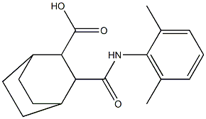 3-((2,6-dimethylphenyl)carbamoyl)bicyclo[2.2.2]octane-2-carboxylic acid Structure