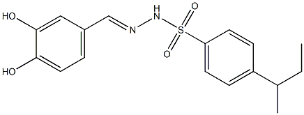 (E)-4-(sec-butyl)-N'-(3,4-dihydroxybenzylidene)benzenesulfonohydrazide Structure