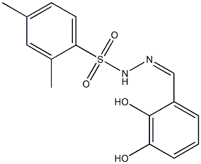 (Z)-N'-(2,3-dihydroxybenzylidene)-2,4-dimethylbenzenesulfonohydrazide Structure