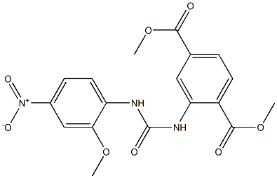 dimethyl 2-(3-(2-methoxy-4-nitrophenyl)ureido)terephthalate Structure