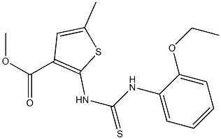 methyl 2-(3-(2-ethoxyphenyl)thioureido)-5-methylthiophene-3-carboxylate Structure