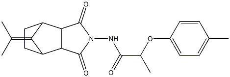 N-(1,3-dioxo-8-(propan-2-ylidene)hexahydro-1H-4,7-methanoisoindol-2(3H)-yl)-2-(p-tolyloxy)propanamide|