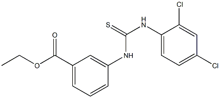 ethyl 3-(3-(2,4-dichlorophenyl)thioureido)benzoate Structure