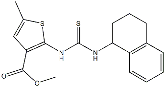 methyl 5-methyl-2-(3-(1,2,3,4-tetrahydronaphthalen-1-yl)thioureido)thiophene-3-carboxylate Structure