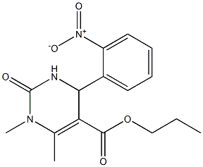 propyl 1,6-dimethyl-4-(2-nitrophenyl)-2-oxo-1,2,3,4-tetrahydropyrimidine-5-carboxylate Structure