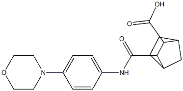 3-((4-morpholinophenyl)carbamoyl)bicyclo[2.2.1]heptane-2-carboxylic acid 化学構造式