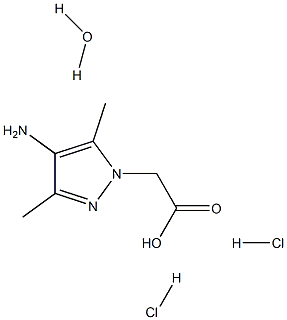 (4-Amino-3,5-dimethyl-1H-pyrazol-1-yl)acetic acid dihydrochloride hydrate Structure