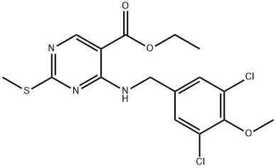 2250242-48-7 4-((3,5-二氯-4-甲氧基苄基)氨基)-2-(甲硫基)嘧啶-5-羧酸乙酯
