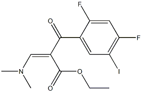 (Z)-ethyl 2-(2,4-difluoro-5-iodobenzoyl)-3-(dimethylamino)acrylate Structure