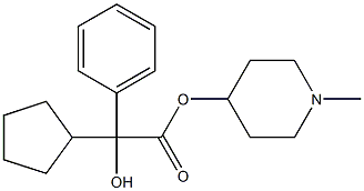 1-methylpiperidin-4-yl 2-cyclopentyl-2-hydroxy-2-phenylacetate Structure