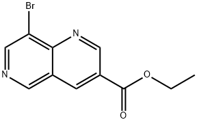 乙基 8-溴-1,6-萘啶-3-甲酸基酯, 2089652-13-9, 结构式