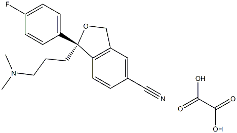 (R)-1-(3-(dimethylamino)propyl)-1-(4-fluorophenyl)-1,3-dihydroisobenzofuran-5-carbonitrile oxalate 化学構造式