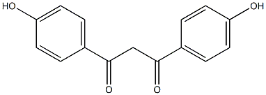 1,3-双(4-羟基苯)-1,3-丙二酮,,结构式