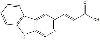 (2E)-3-{9H-pyrido[3,4-b]indol-3-yl}prop-2-enoic acid 结构式